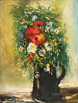 印象派の花 Painting - ブーケ シャンペトル モーリス ド ヴラマンクの花 印象派
